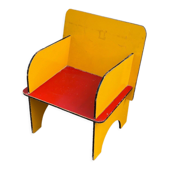 Vintage plywood kids chair / children's chair - post modern design