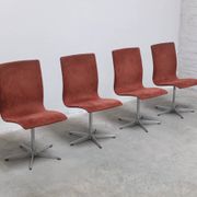Early set of 4 'Oxford' swivel chairs by Arne Jacobsen for Fritz Hansen, 1966
