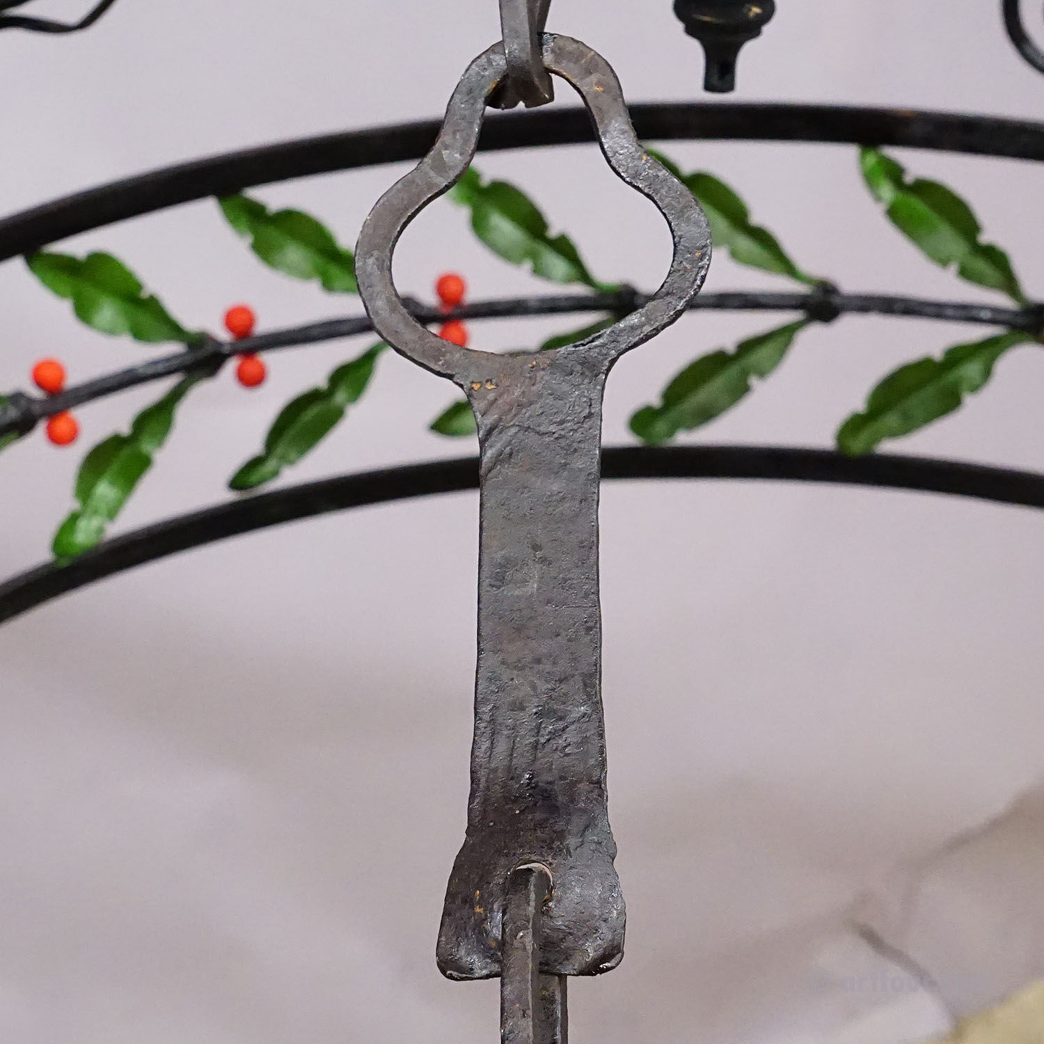 Antique wrought iron chandelier, Germany circa 1900