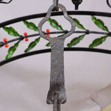 Antique wrought iron chandelier, Germany circa 1900