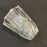 Luminarc vase in transparent glass swirl from the Arques glassworks 1970