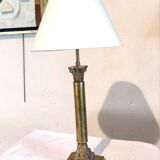 Bronze column-shaped table lamp