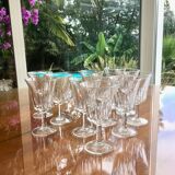 Set 11 vintage wine glasses