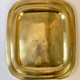 Duo of solid brass trays