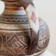 Vintage ceramic vase from the 1960s, hand-painted Italian pottery with two handles, brown tones and decorative pattern by Italica Ars.