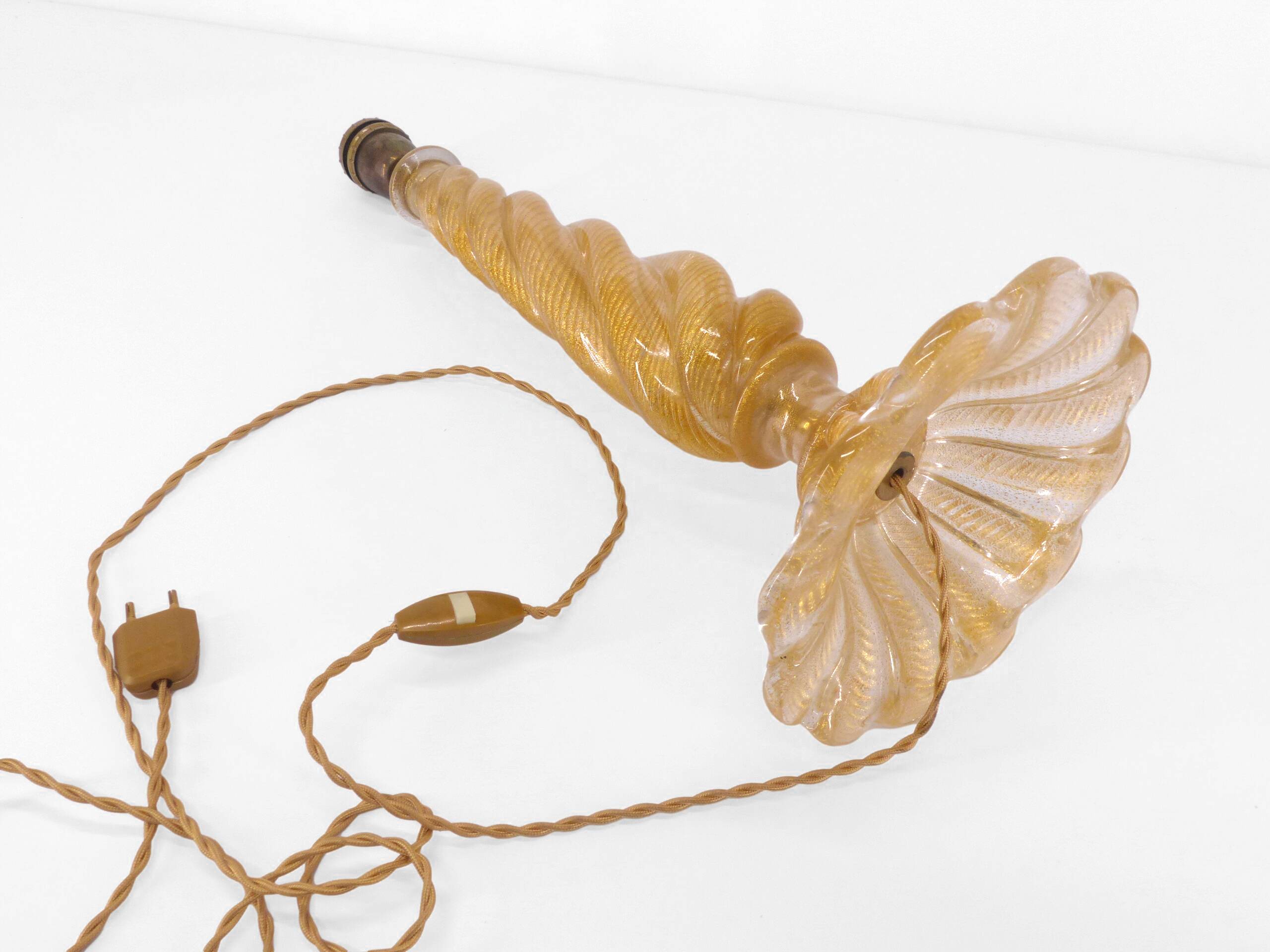 Murano lamp foot with twisted column barrel 1960