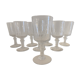 8 old blown glasses, with cut sides, Mirabeau model from Baccarat