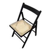 Chaise pliante noire des années 90