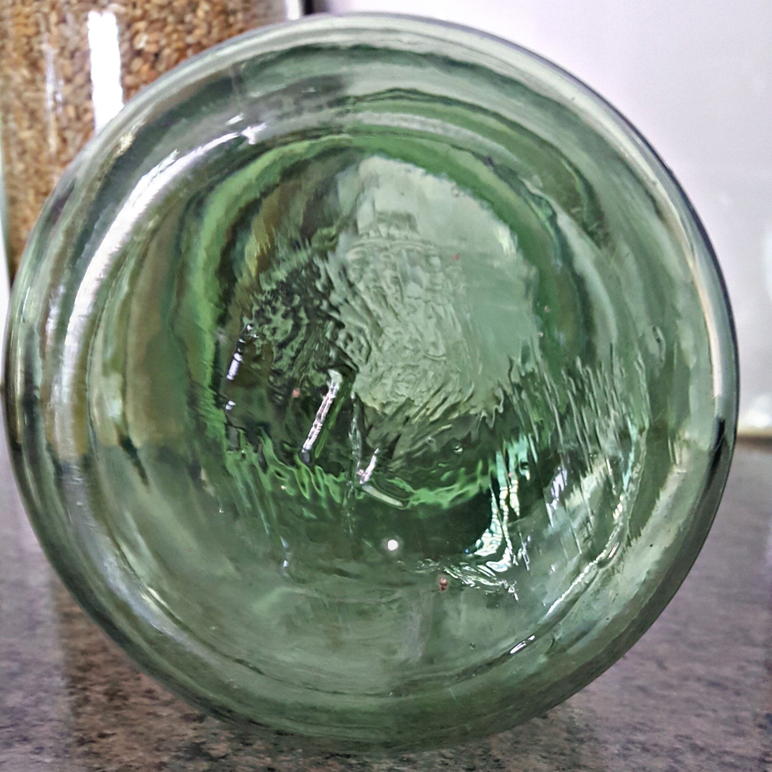 Bocal en verre vert Solidex 1L