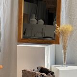 Small rectangular pine mirror 55x45