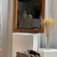 Small rectangular pine mirror 55x45