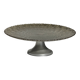 Cake stand on pedestal in glass with peacock feather effect D33 H10