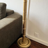 Lampadaire doré en bois