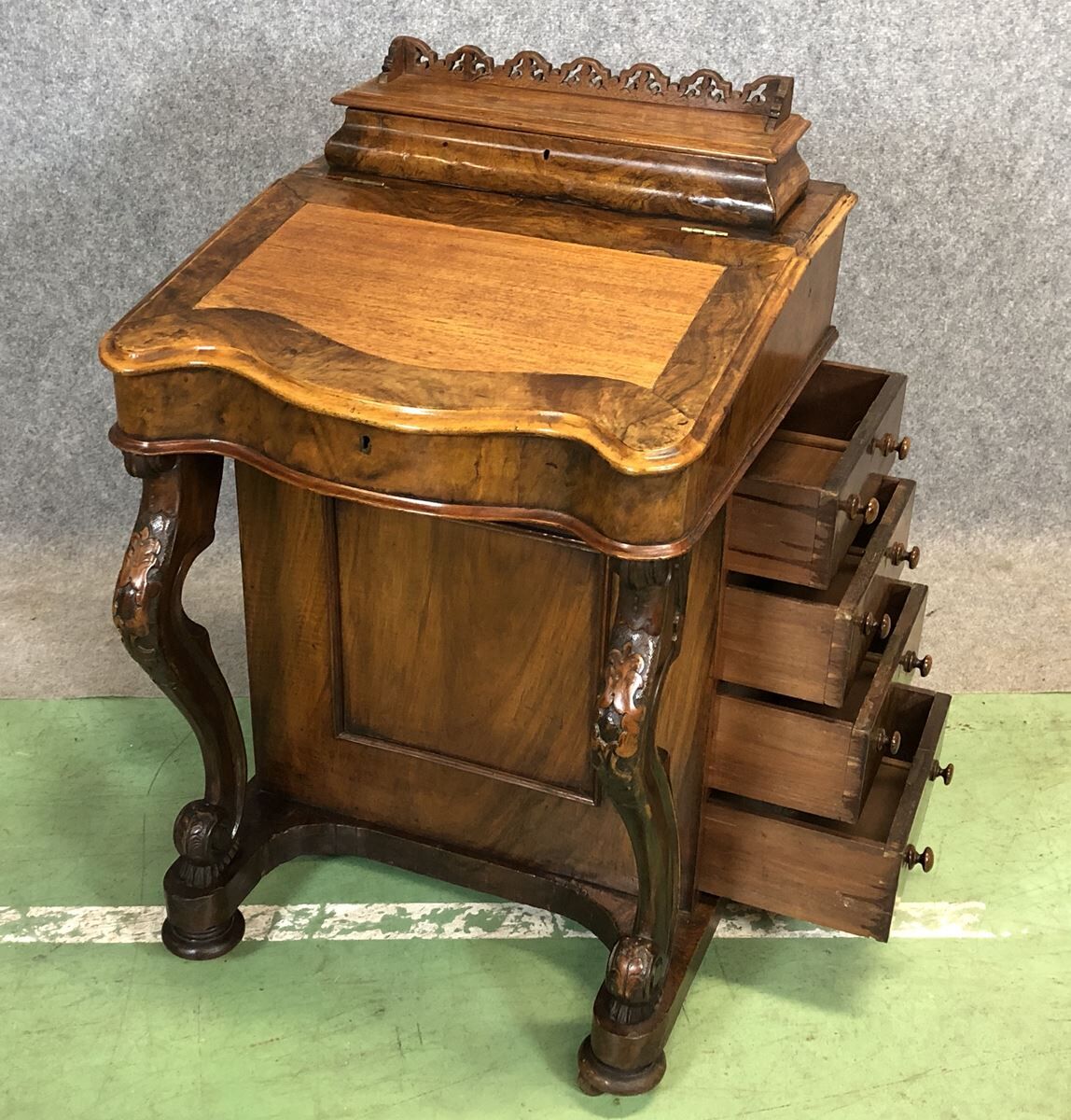 Bureau Davenport Victorien XIXème en noyer