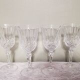 6 verres à pied en cristal
