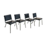 Chrome and black skai chairs