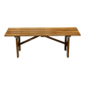 Folding bench in vintage varnished wood