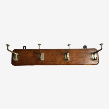 Coat rack 4 hooks art deco