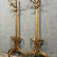 Thonet: pair of parrot coat racks in the shape of a "half-moon"