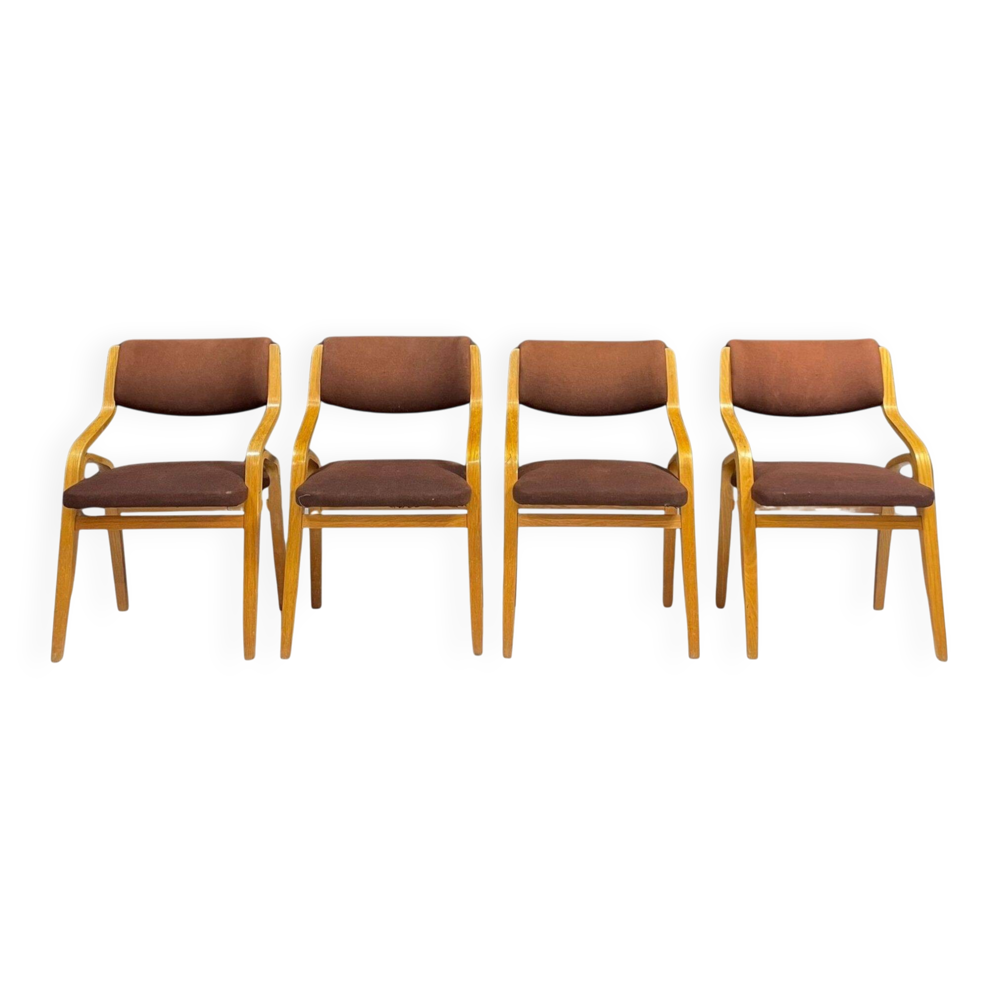 Set of chairs by Ludvík Volák for Dřevopodnik Holešov, Czechoslovakia, 1970s