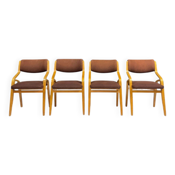 Set of chairs by Ludvík Volák for Dřevopodnik Holešov, Czechoslovakia, 1970s