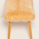 Vintage orange faux fur stool, Denmark, 1960.