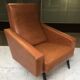 Brown skai armchair