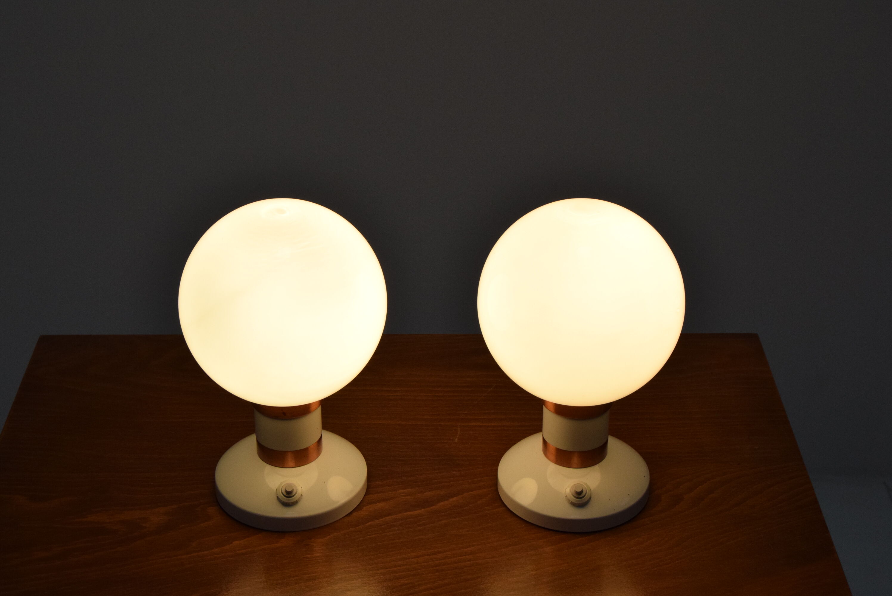 Mid-century pair of table lamps Drukov,1970‘s