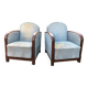 Duo de fauteuils club vintage