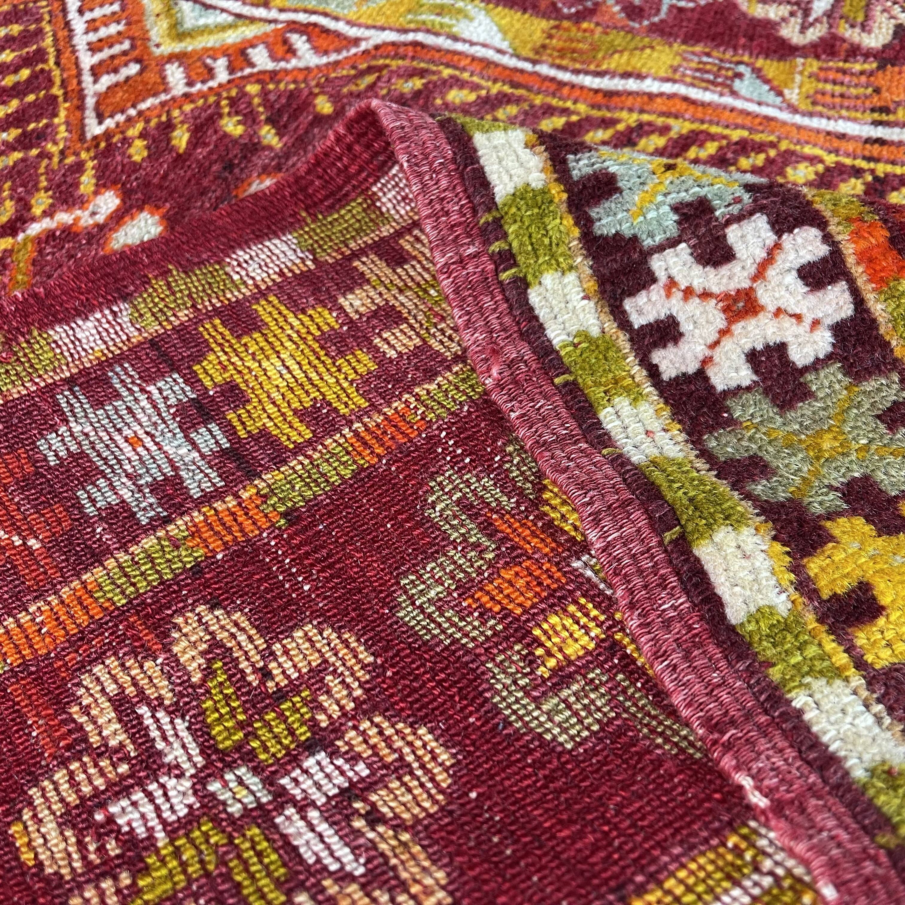 Antique turkish handmade rug, wool rug, anatolian  rug, 144 x 95 cm