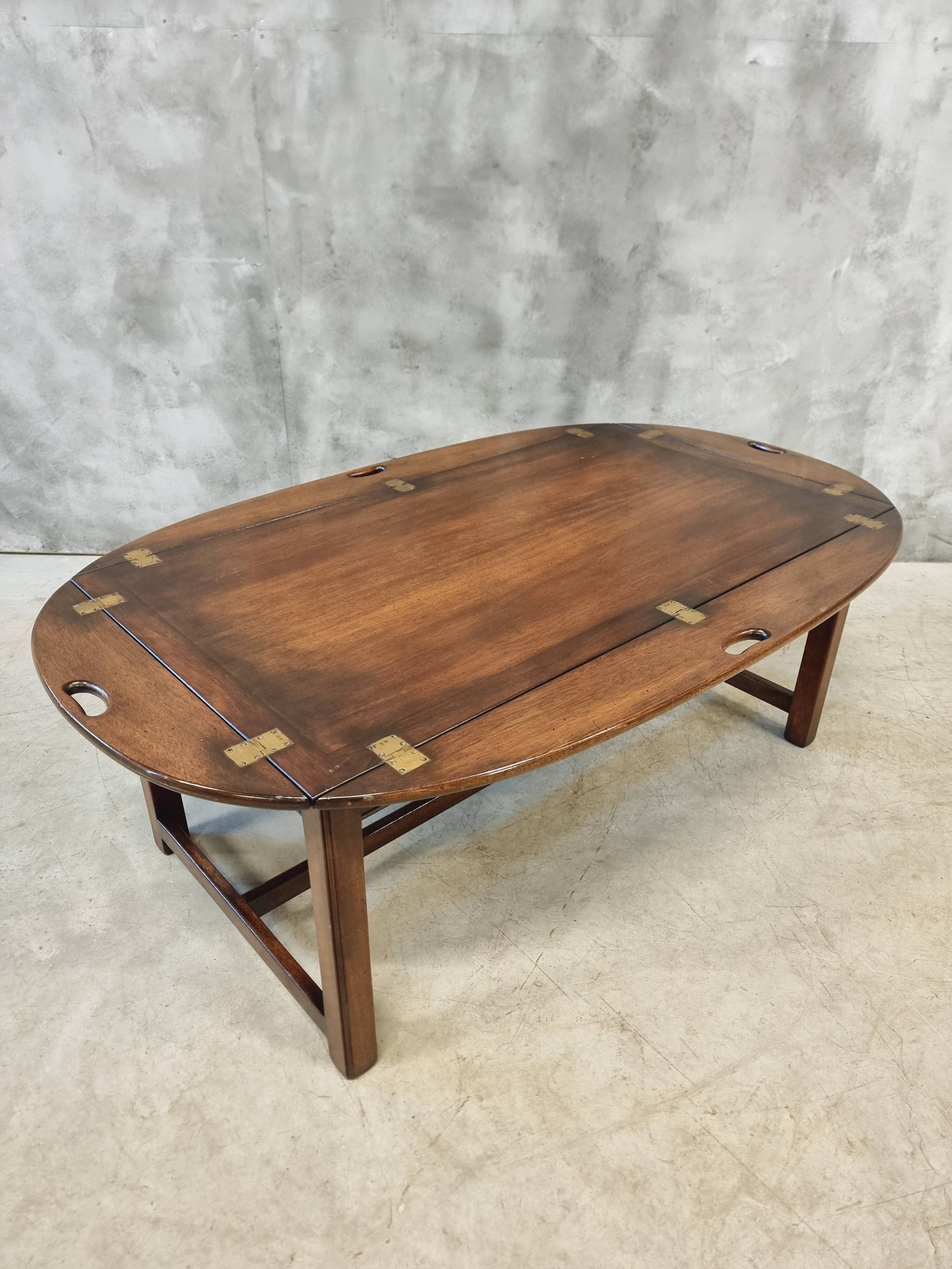 Vintage mahogany butler coffee table 90 x 145 cm