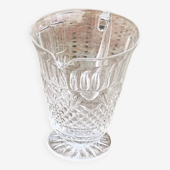 Carafe en verre et cristal transparent, ciselées, motif ananas ancienne