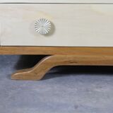 Elegant cassettiera in wood, restored, Italia 1950s, in good conditions
