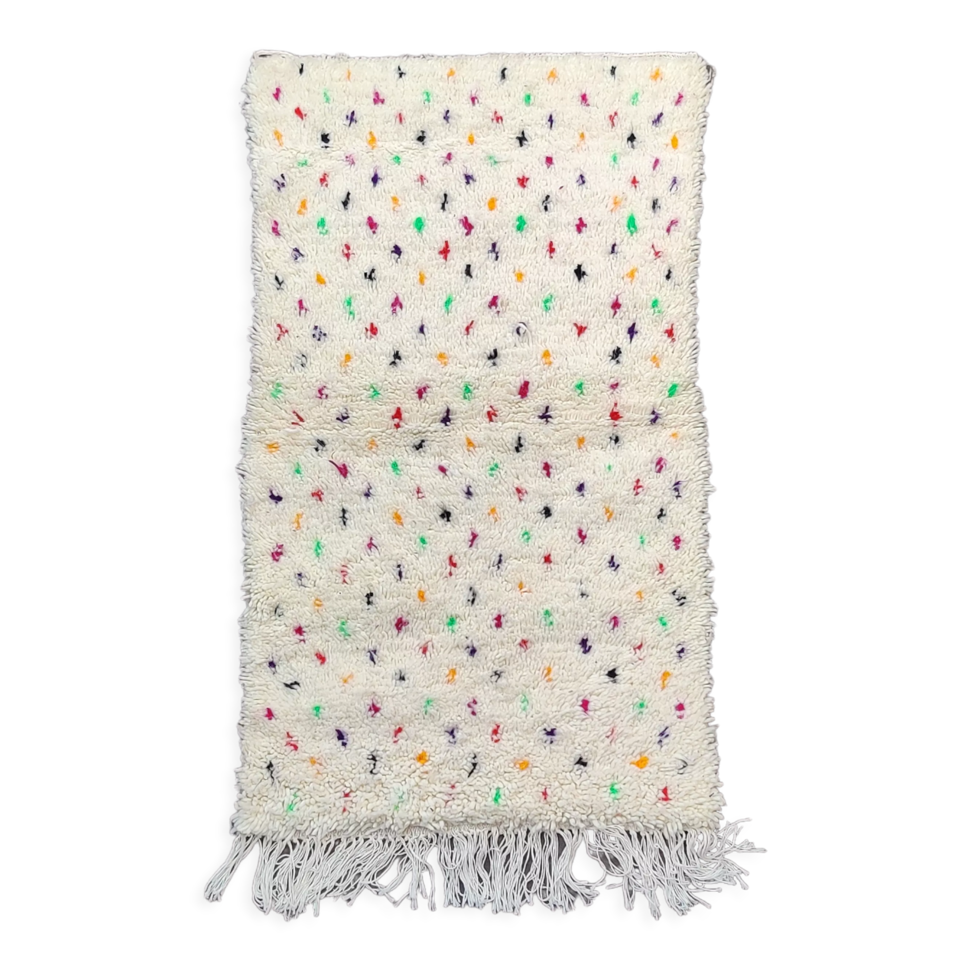 Tapis de chambre berbère pois coloré