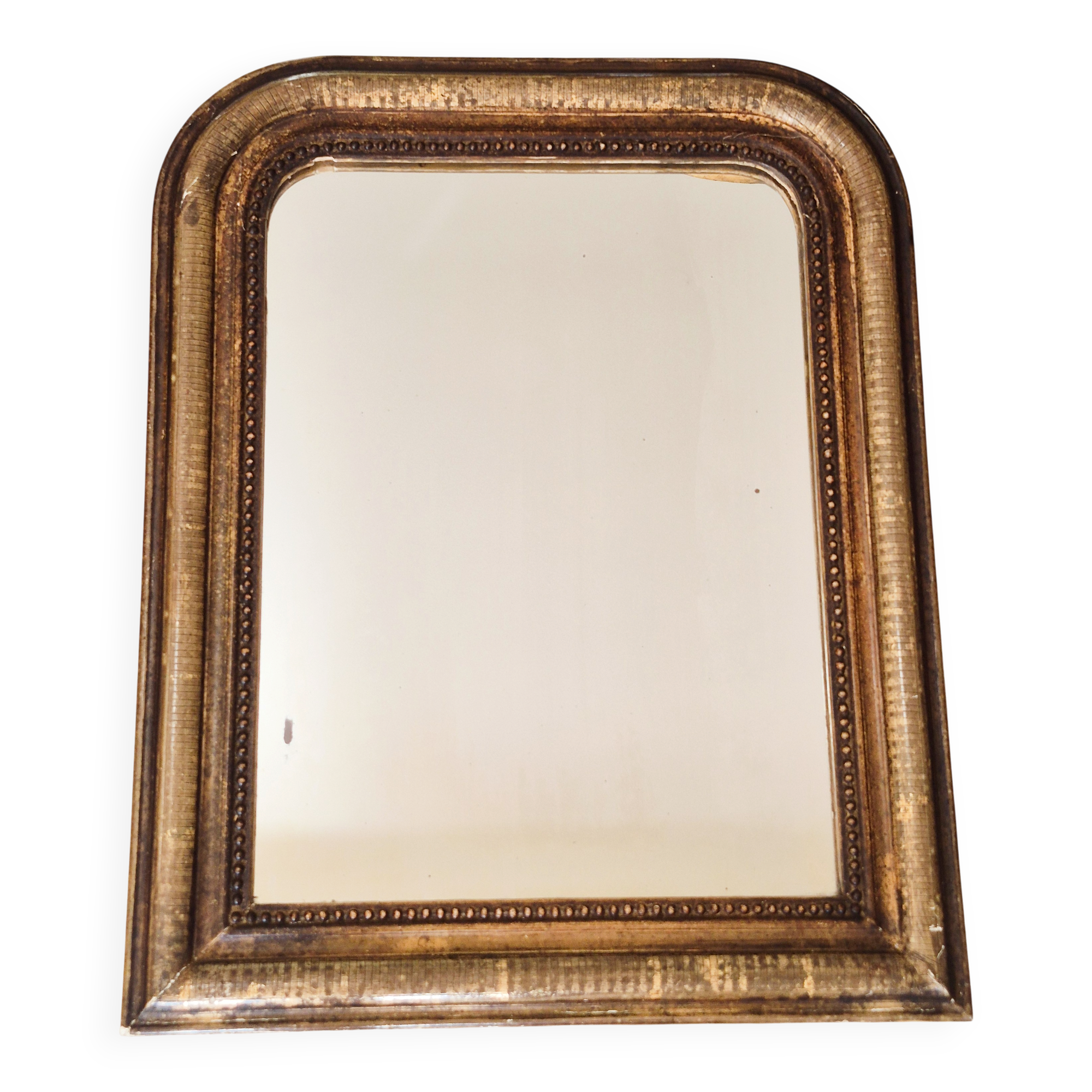 Antique Louis Philippe mirror, black and gold, 62 x 49 cm