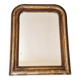 Antique Louis Philippe mirror, black and gold, 62 x 49 cm