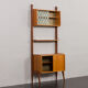 Scandinavian free standing wall unit model Ergo in light teak by John Texmon, Norway 1960s