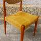 Paire de chaises couleur moutarde années 60/70