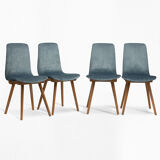 Ensemble de 4 chaises de type A-6150 des années 1960.