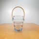 Seau à glace - Rotin et verre ondulé - Années 60
