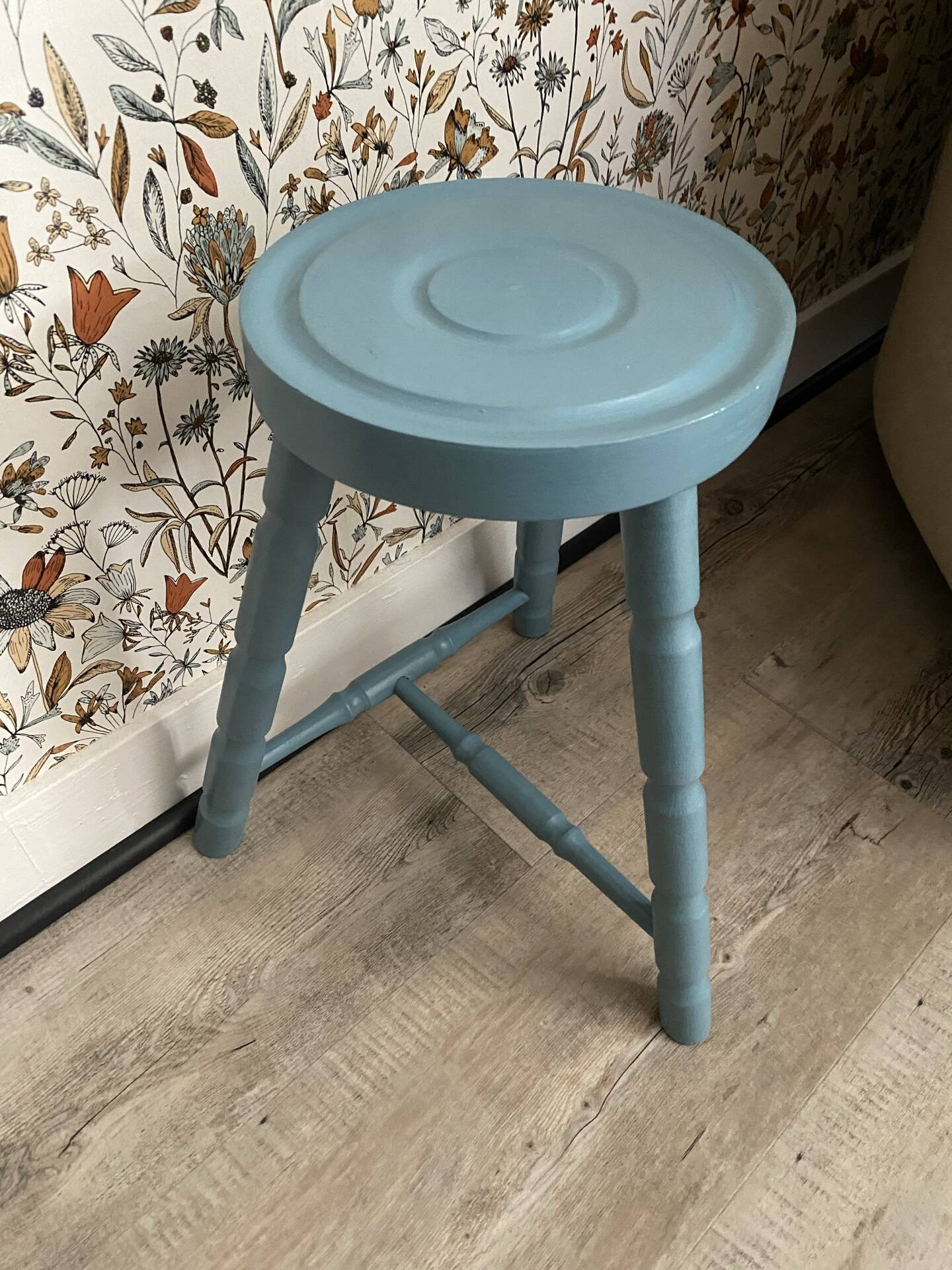 Tripode bleu vintage