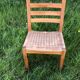 Chaise bois et corde vintage années 60