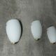 3 Vintage 90'S Ikea opaline wall lights (made in Italy)