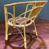 Fauteuil poupée en rotin