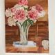 Old painting, still life bouquet oil on canvas