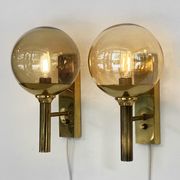 Pair of wall lights/sconces by Svend Mejlstrøm for Mejlstrøm Belysning. Denmark 1960s