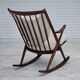 1960s, Danish rocking chair by Frank Reenskaug, model 182, sheepskin.