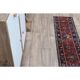 Tapis couloir fait main en laine et coton Oushak turc des années 1970, 44x251.