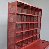 Red Tolix industrial style postal sorting locker