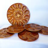 5 plates and tray for oysters or shellfish from Sarreguemines 2106161